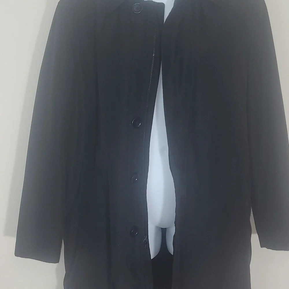 Banana Republic Jacket Black Zipper button lined size Medium M